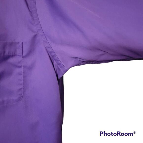 Izod Purple Relaxed Fit Button Down Shirt Size 17 (32/33) - Picture 4 of 7
